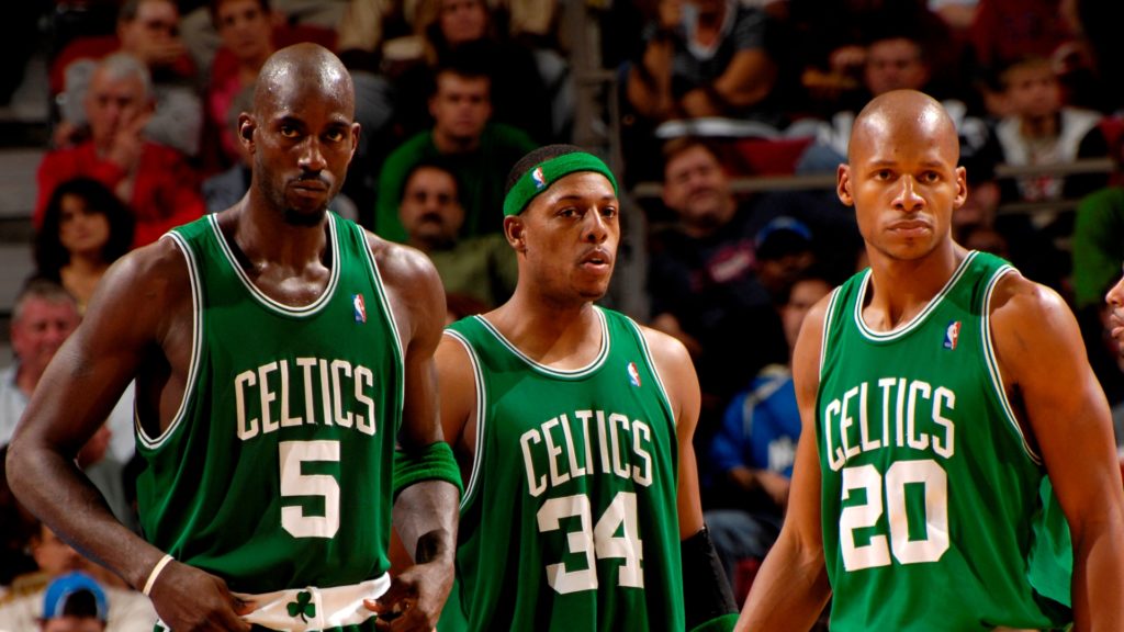 Paul Pierce Kevin Garnett Ray Allen All-Celtics Team