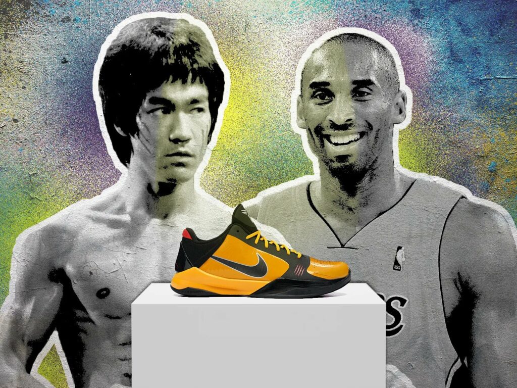Kobe Bryant是李小龍的影迷，更將李小龍元素，放在自己的專屬簽名籃球鞋上。（圖片：網絡圖片）