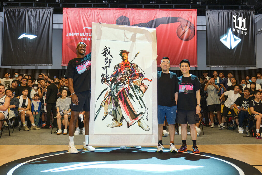 香港本地插畫師Man Tsang，向Jimmy Butler送上「戰神」畫作。