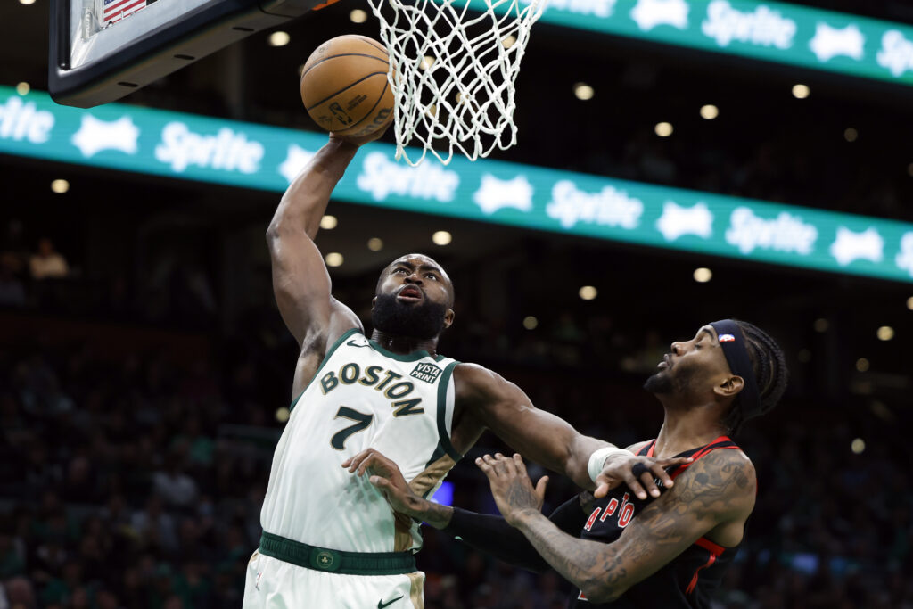 Celtics的Jaylen Brown首次參加NBA入樽賽。（圖片：The Boston Globe）